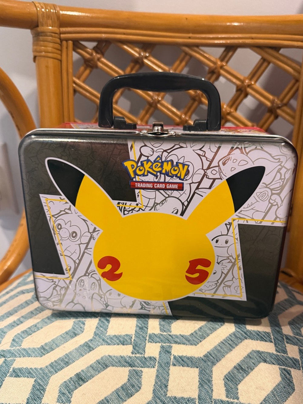 Pokemon Metal Lunchbox Style Tin - Yellow, Black & Red Accents